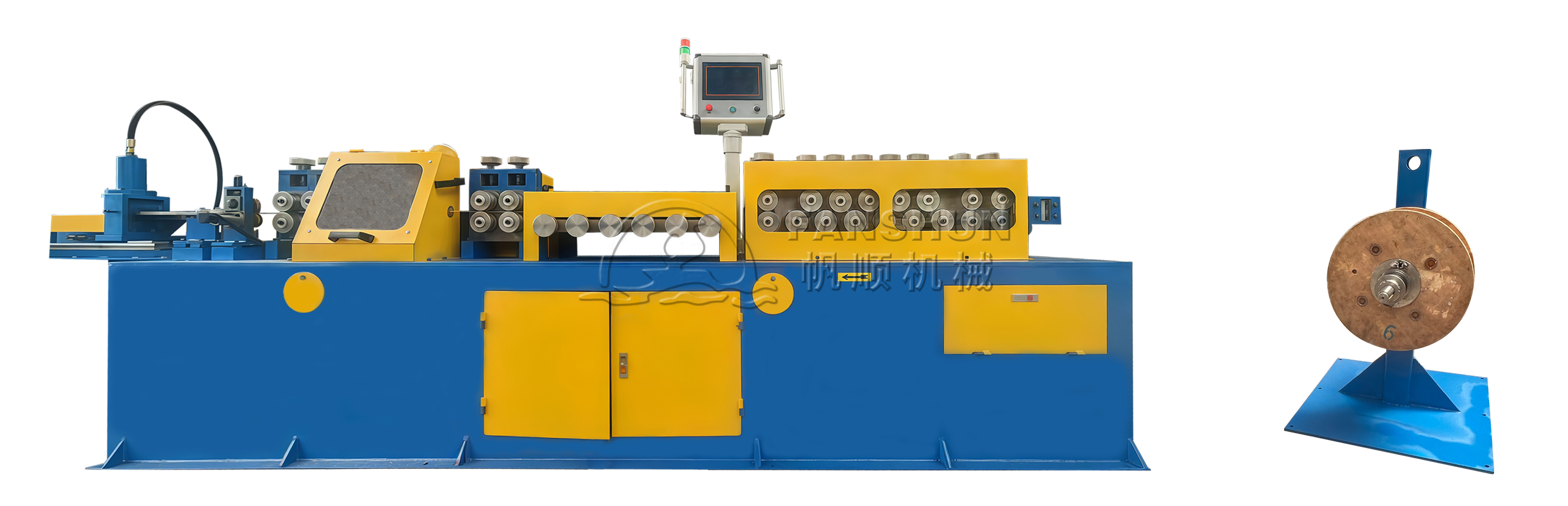 Straightening, grinding and shearing machine