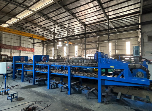 What casting and processing configurations does the one‑stop complete trapezoidal aluminum ingot production line include?