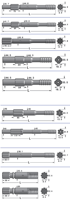 آداپتورهای ساق چکشی بالا