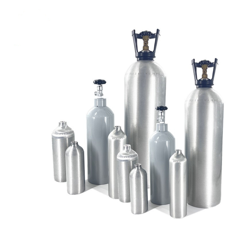 Cilindro de CO2 de alumínio sem costura de 150 bar e 5 libras