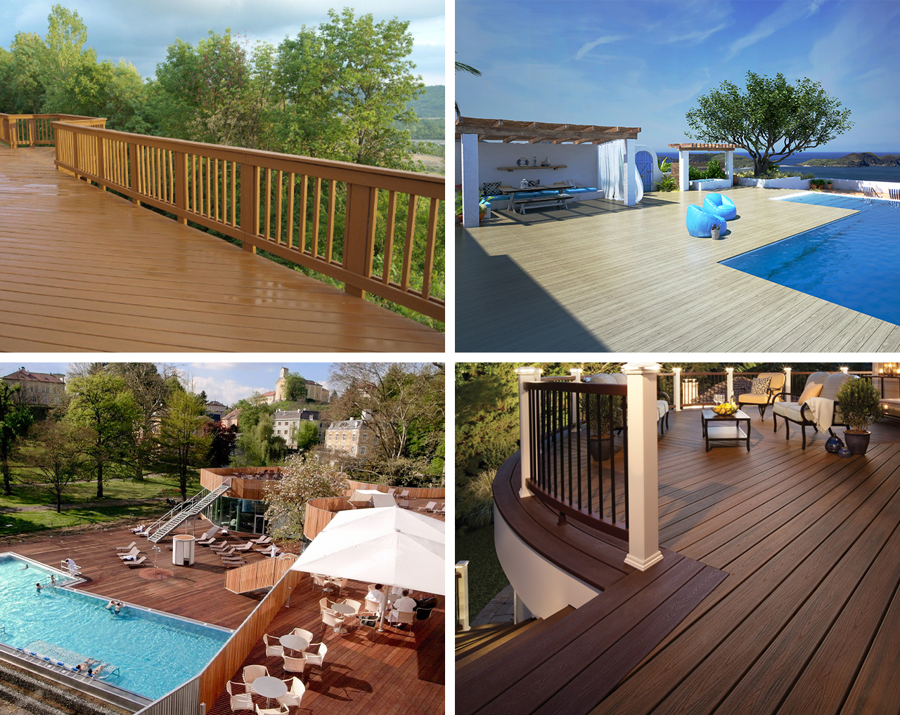 anti-uv wood plastic composite decking