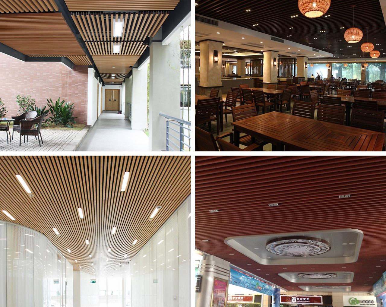 wood plastic composite ceiling