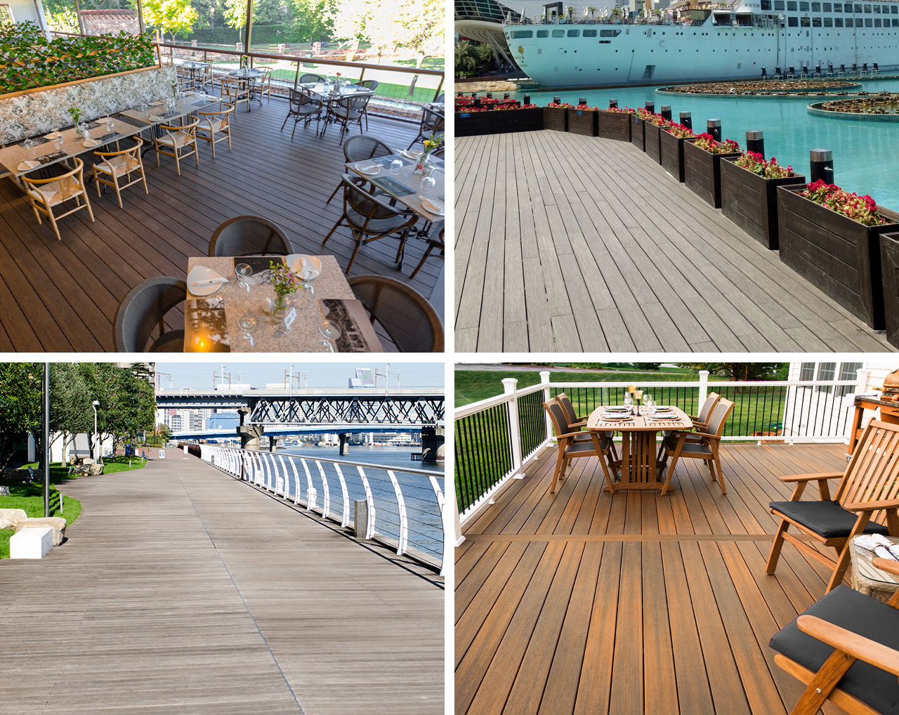 composite solid decking outdoor