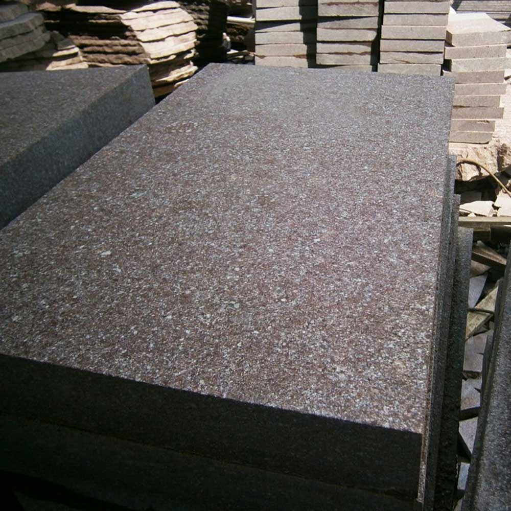 Natural G666 Red Porphyry Flamed Paving