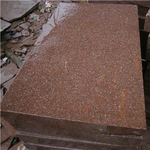 Natural G666 Red Porphyry Flamed Paving