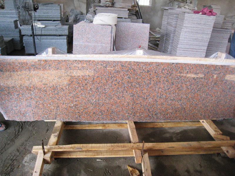 natural maple red granite big slabs