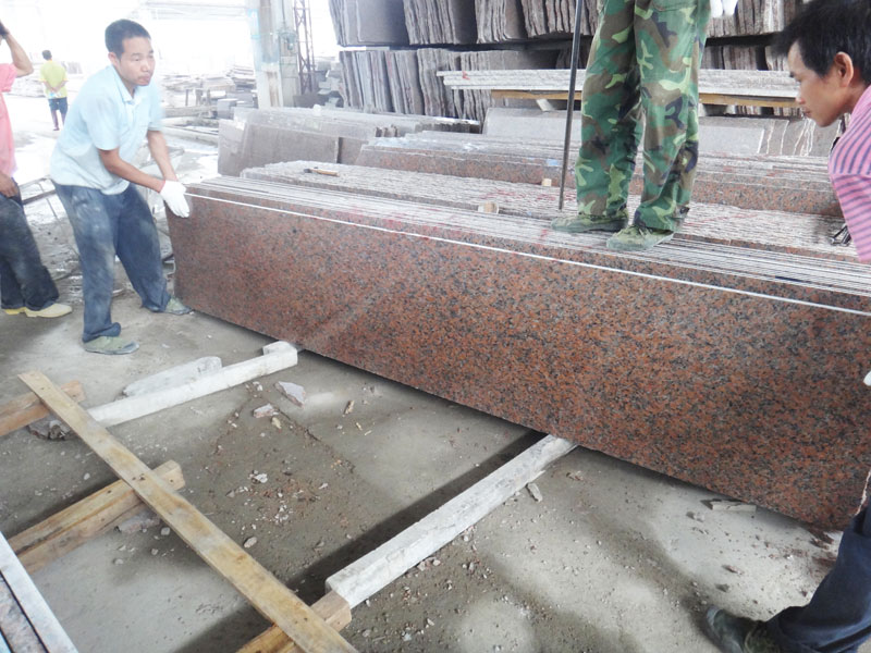 red granite big slabs