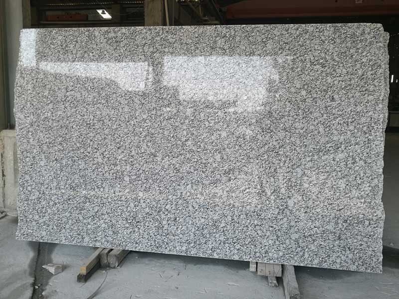 wave white granite kitchen top slab