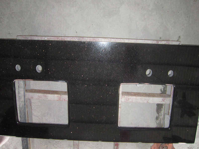 natural black galaxy granite vanity tops