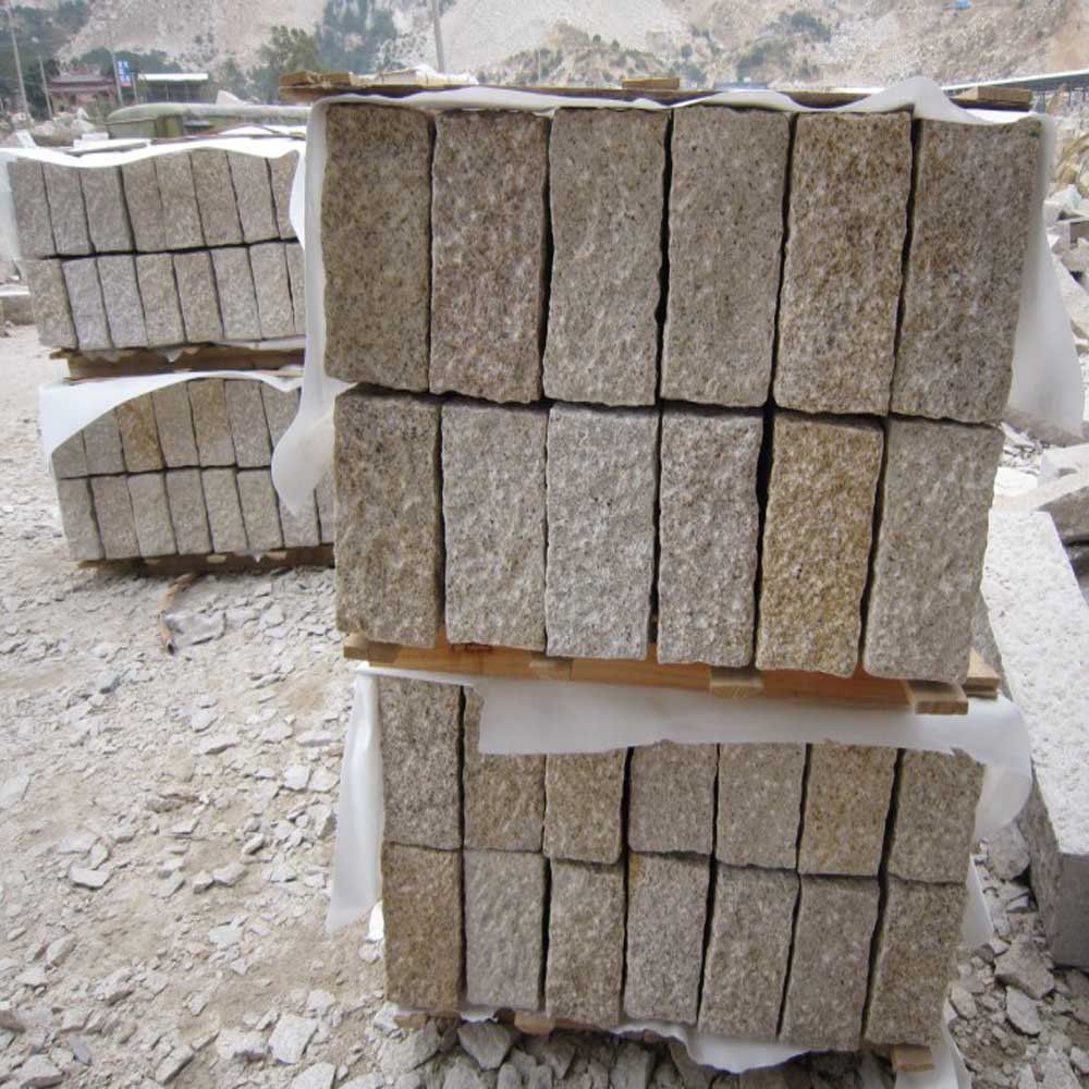 Natural Yellow Granite G682 Pineappled Kerbstones