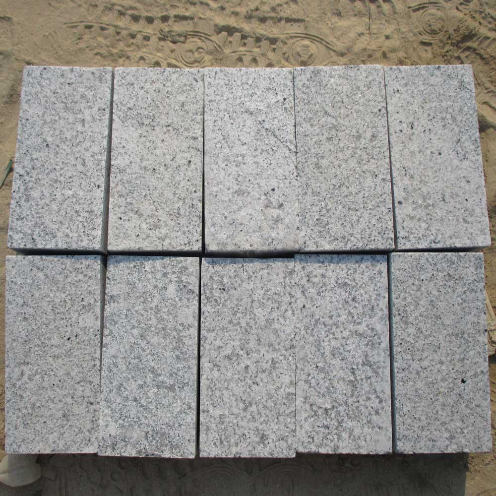 cheap natural split silver grey granite cubestones