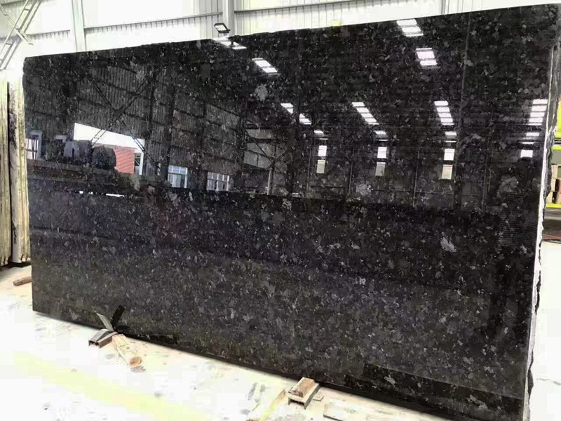 Nero Angola black granite slab