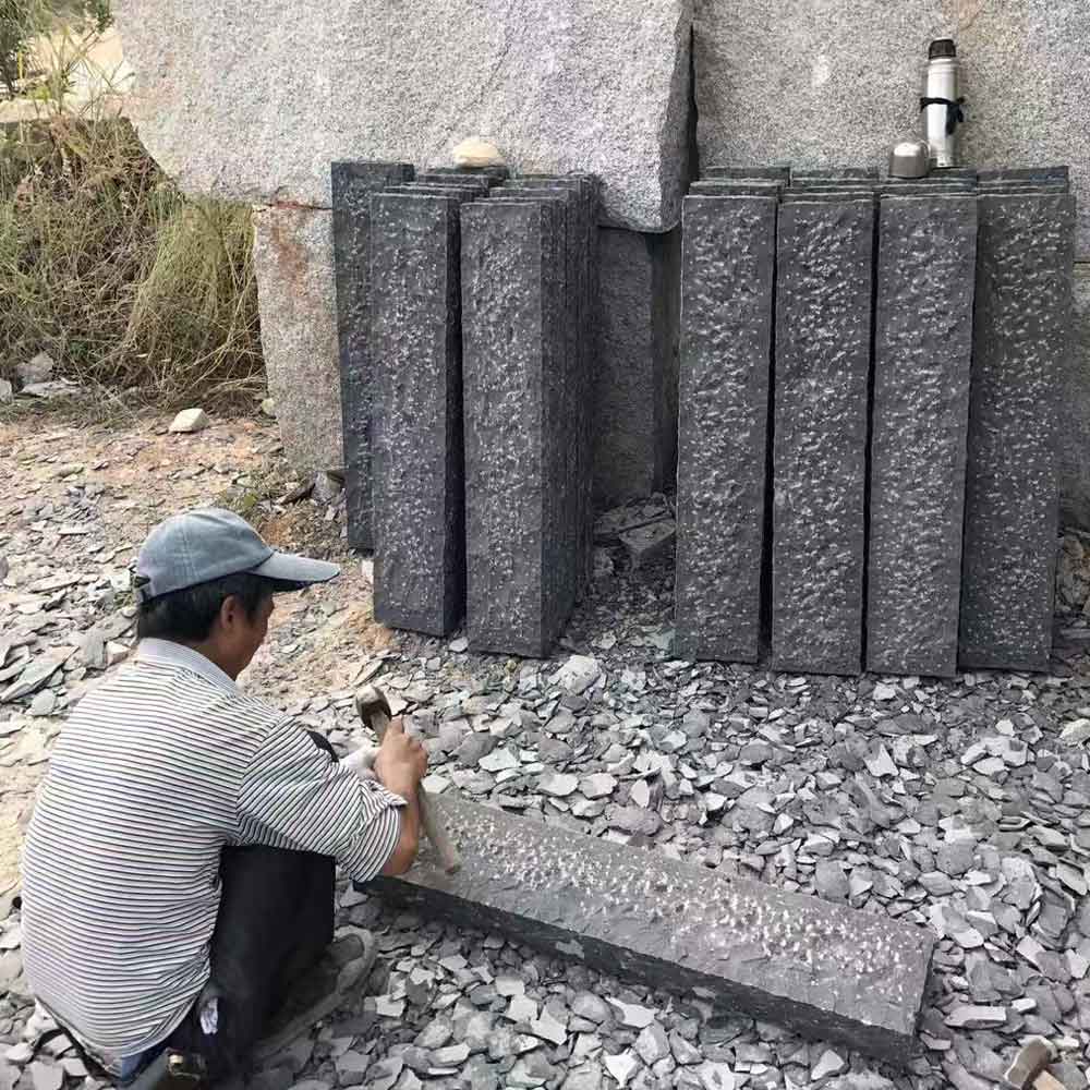 Natural Split G685 ZP Black Basalt Palisade