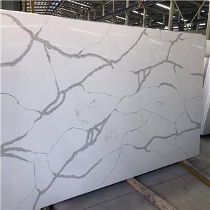 Premium Polished Calacatta White Quartz slabs