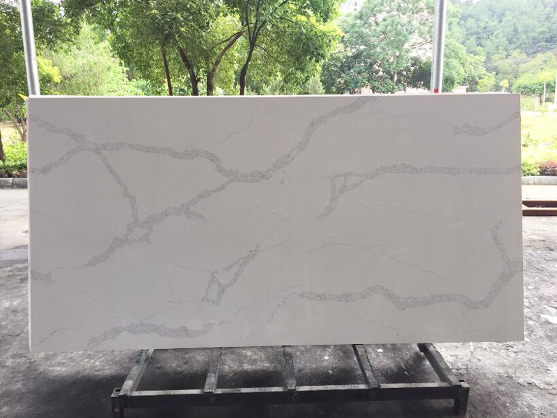 Calacatta White Quartz Slab For Countertop