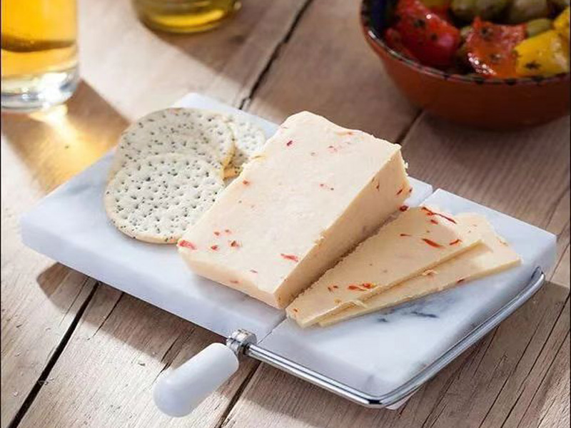 white mable cheese slicer with wire