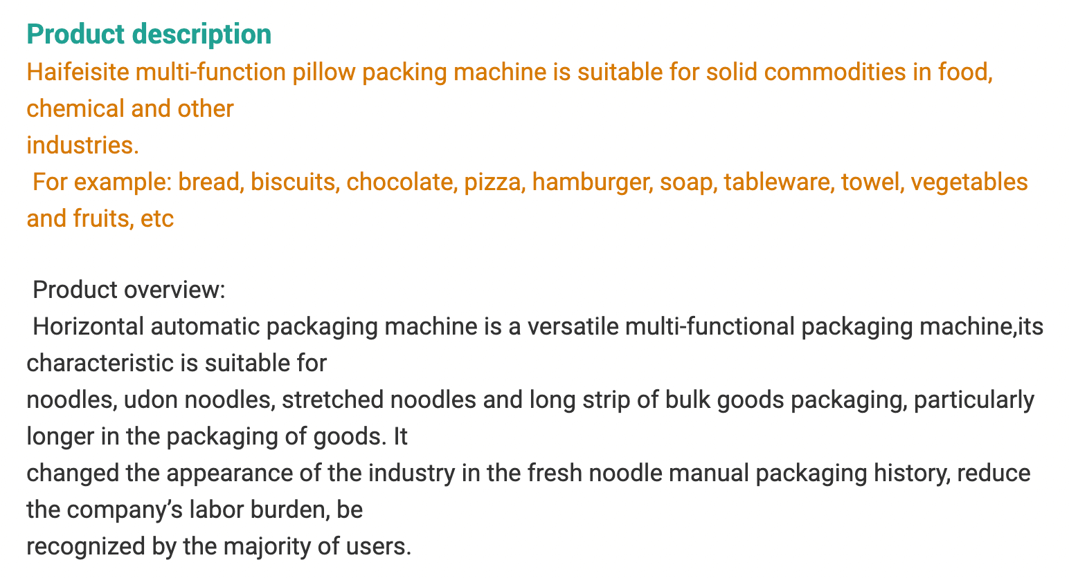 granule packing machine