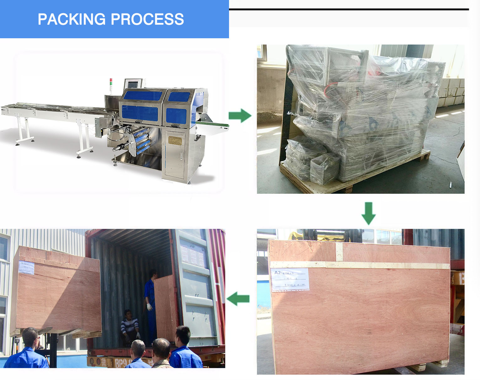 Pillow type packaging machine