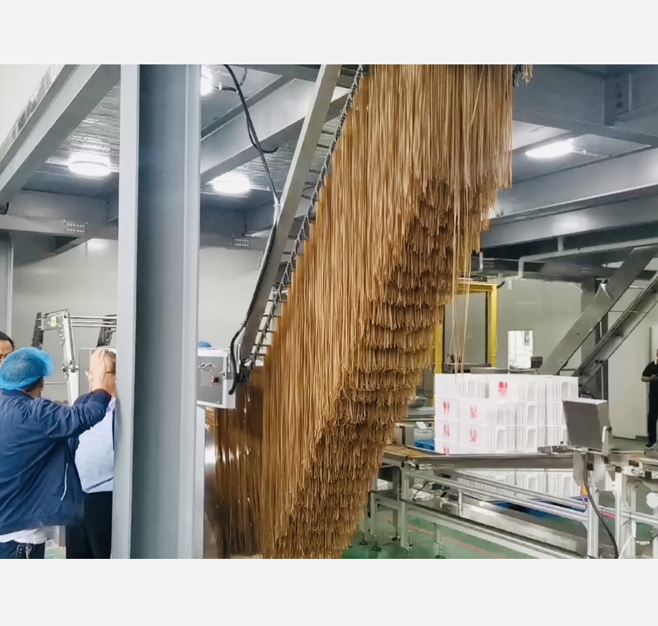 Buckwheat noodles weighing and packaging production line