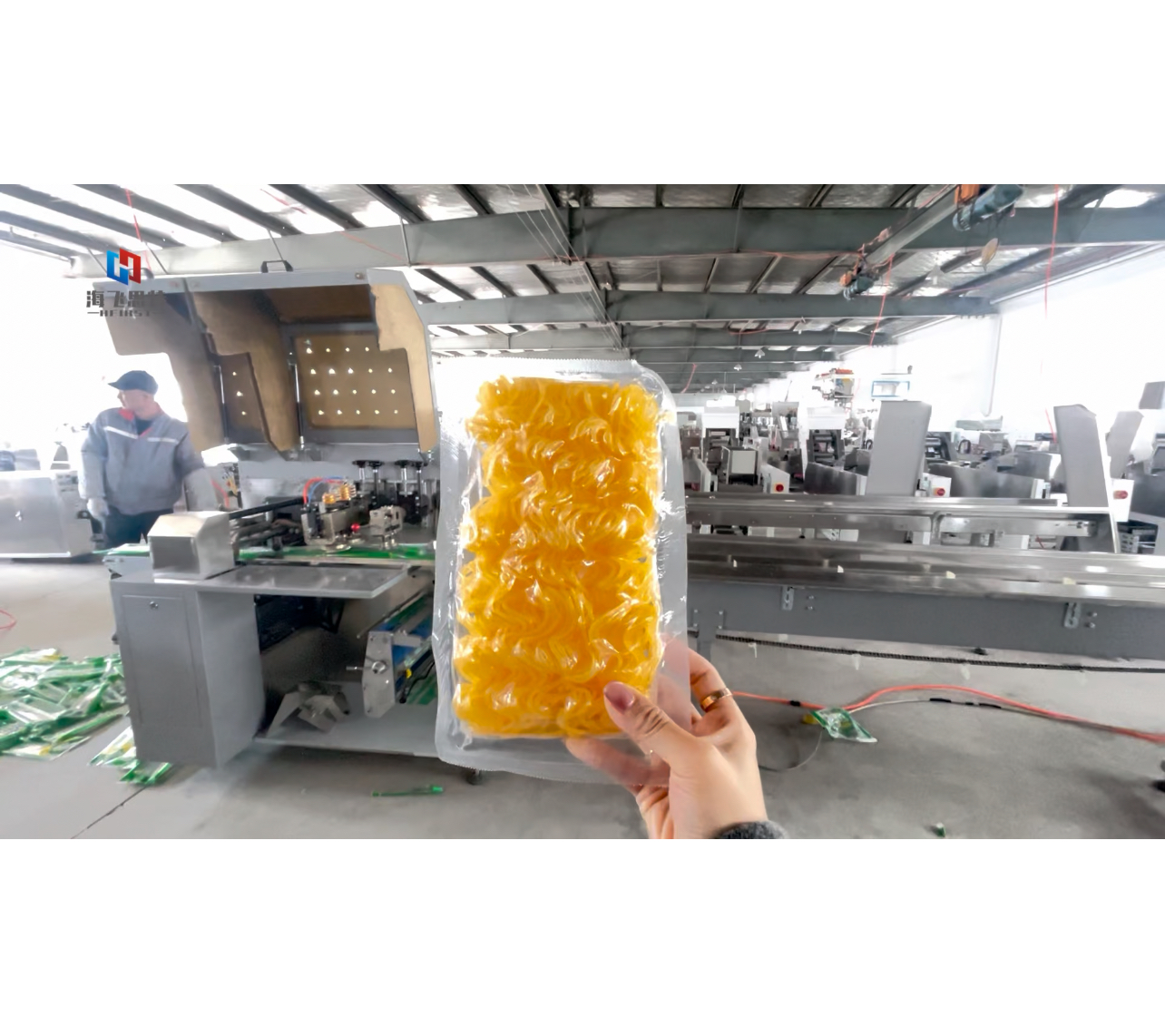 bread burger vegetables packaging machine