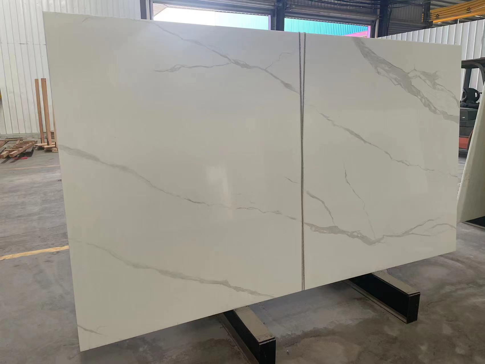 Calacatta witte nano-kristalglas marmeren stenen plaat
