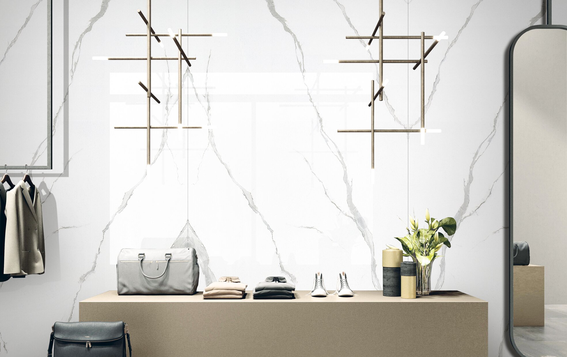 nano white calacatta glass marble slabs