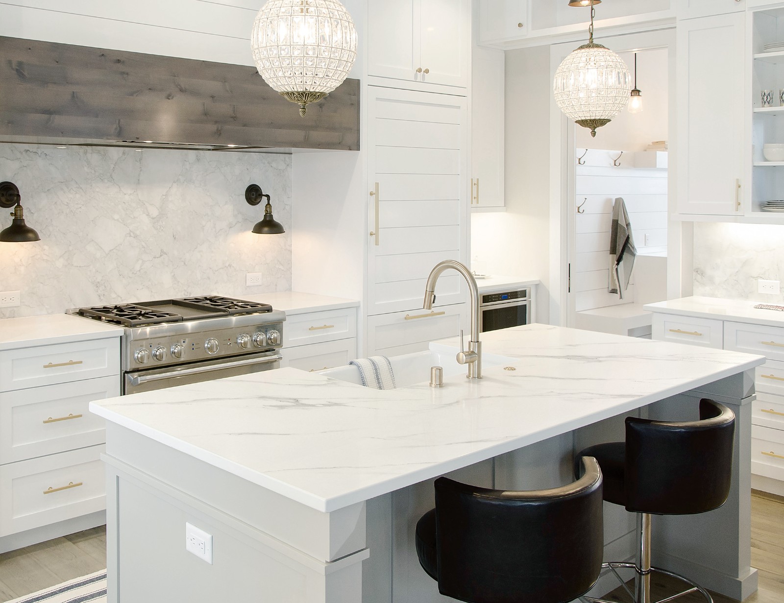 nano white calacatta glass marble slabs