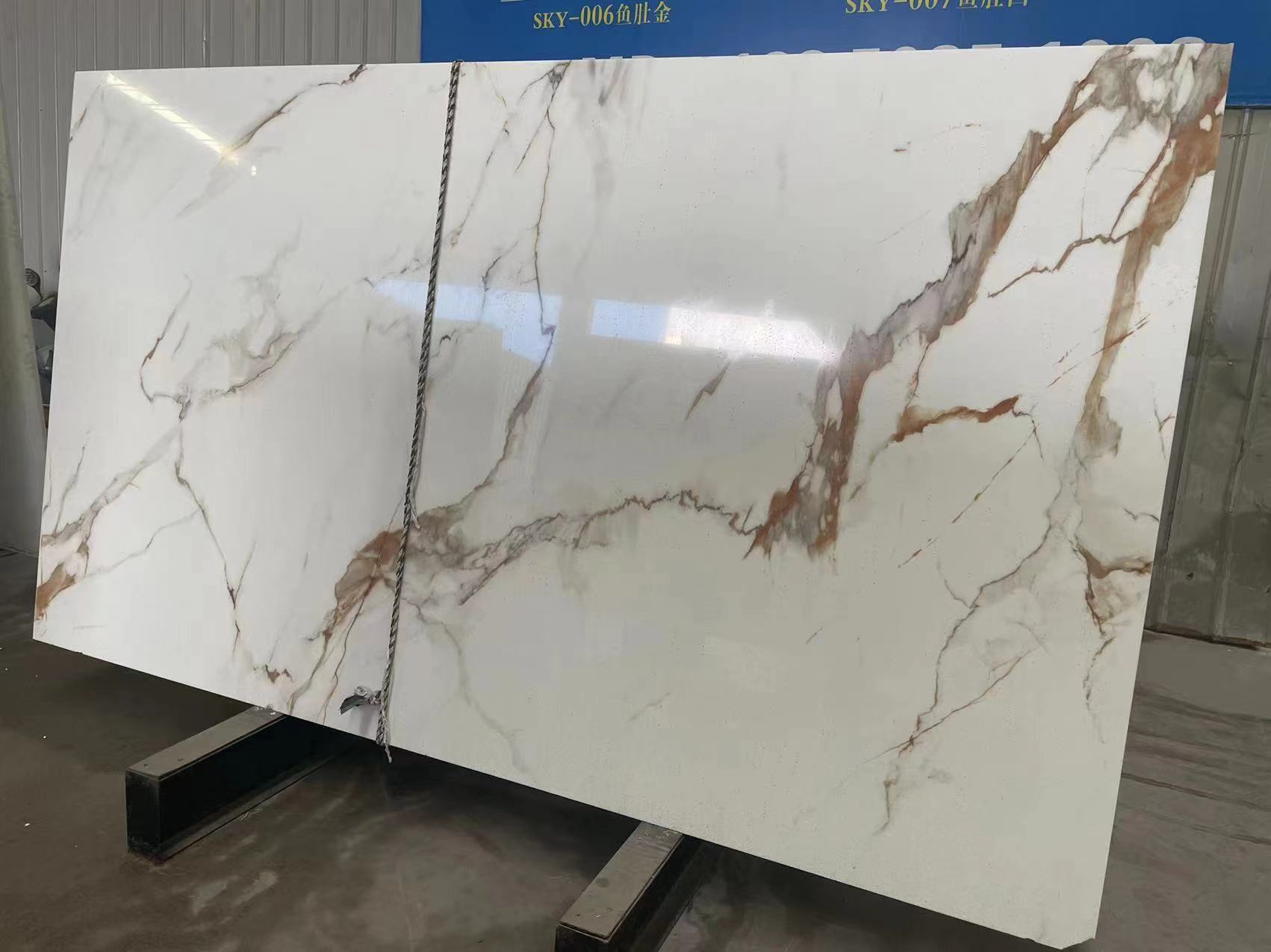 calacatta gold nano crystal glass stone