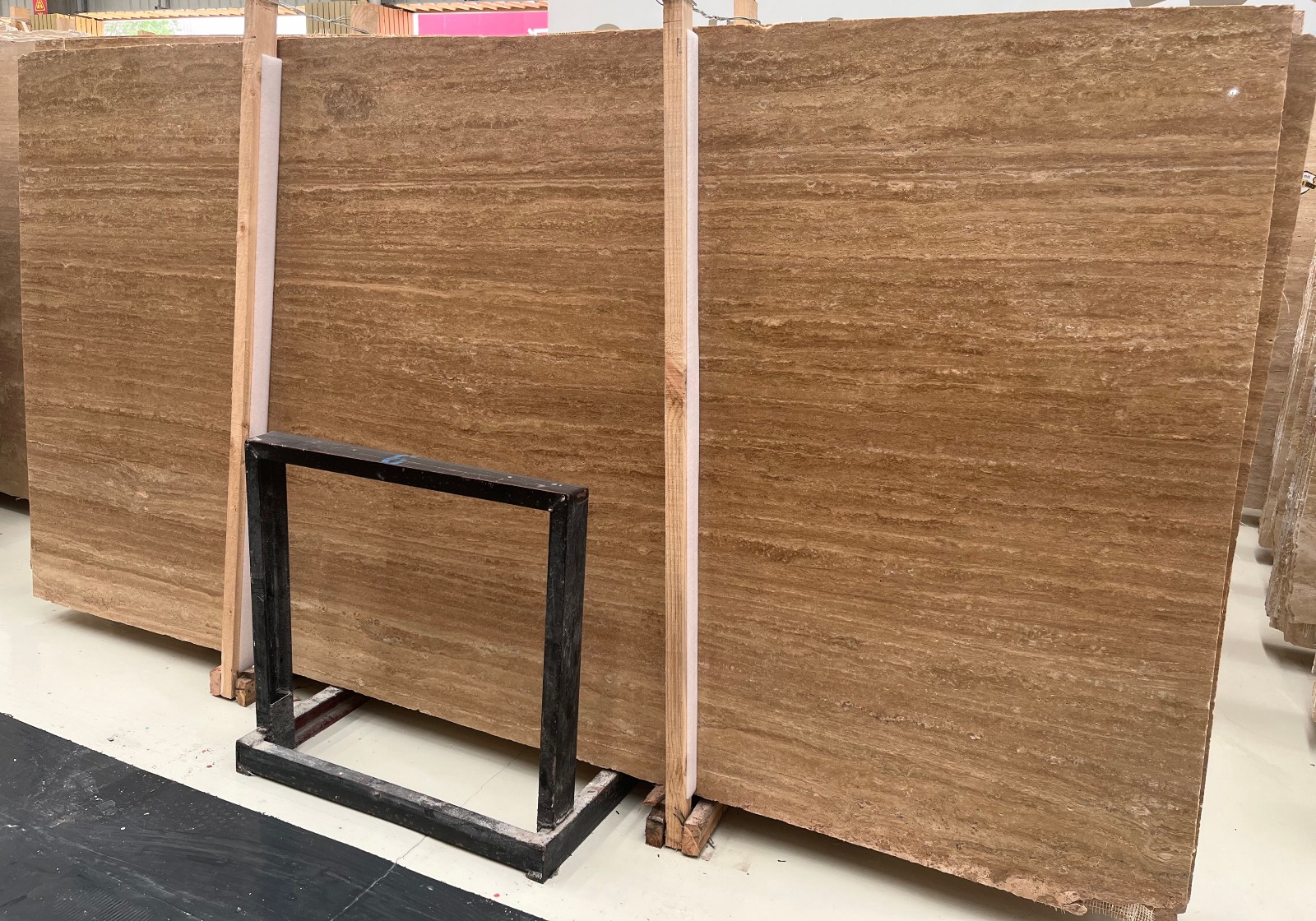 dark brown travertine