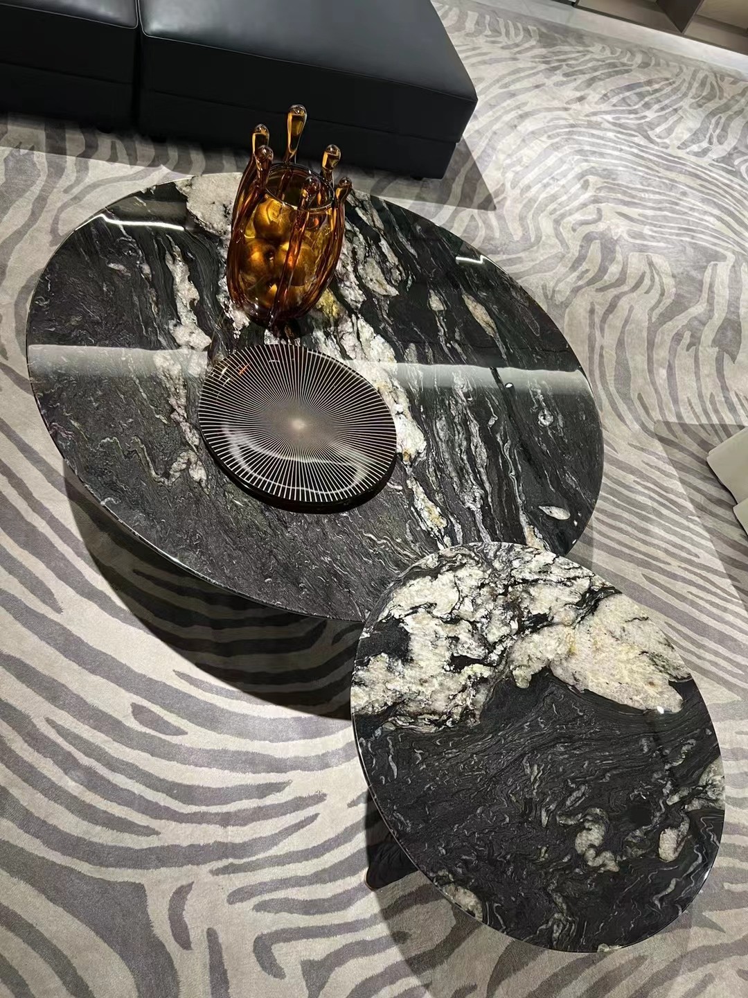 universe black marble slab