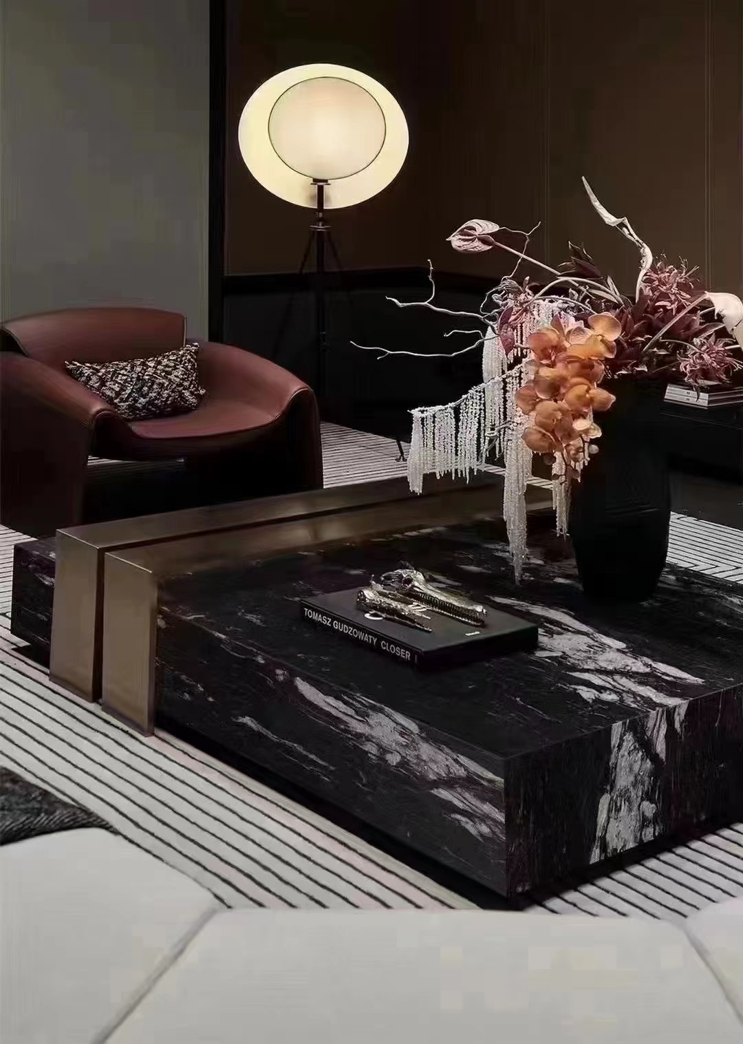 universe black marble tile