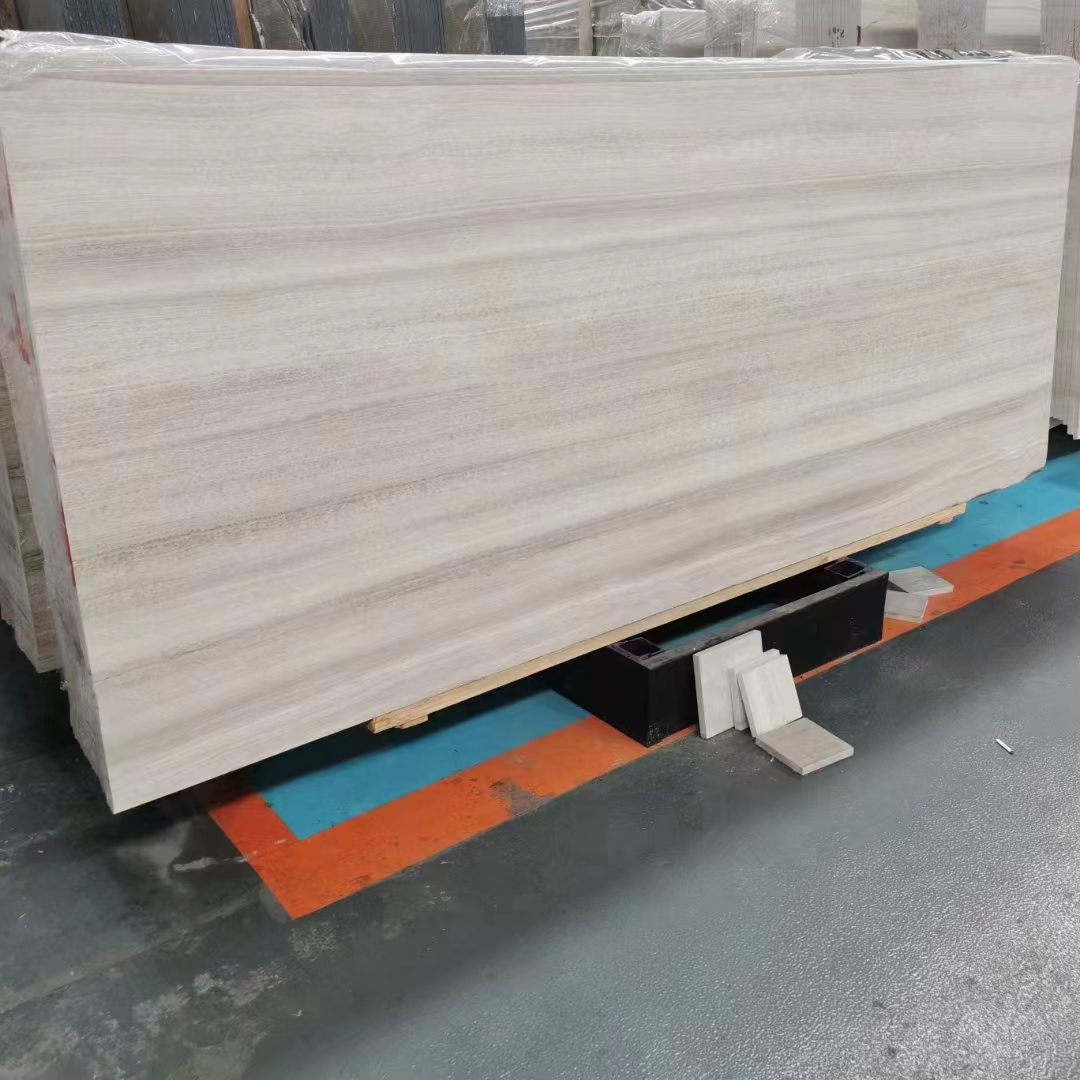 Houten witte marmeren plaat en tegel