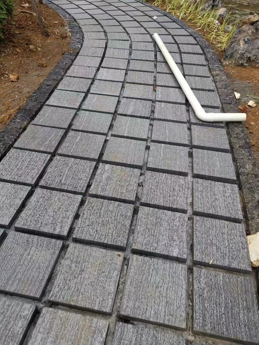 wooden black marble slab