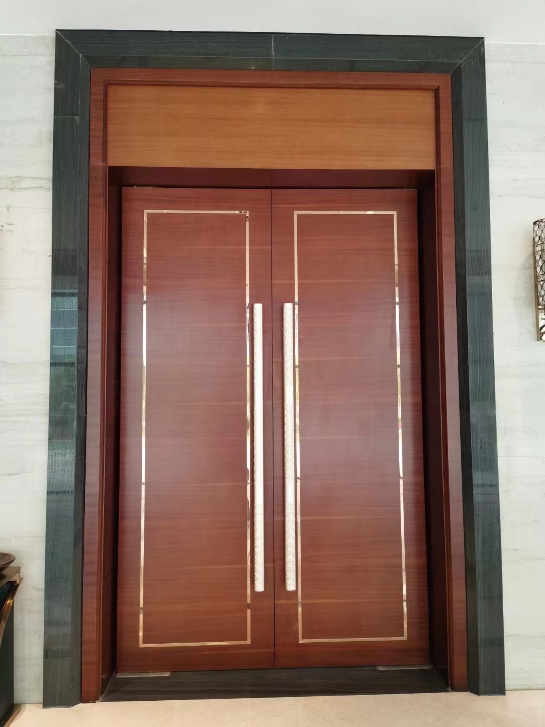 wooden black marble