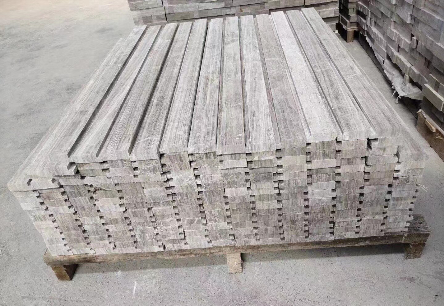 wooden gray marble