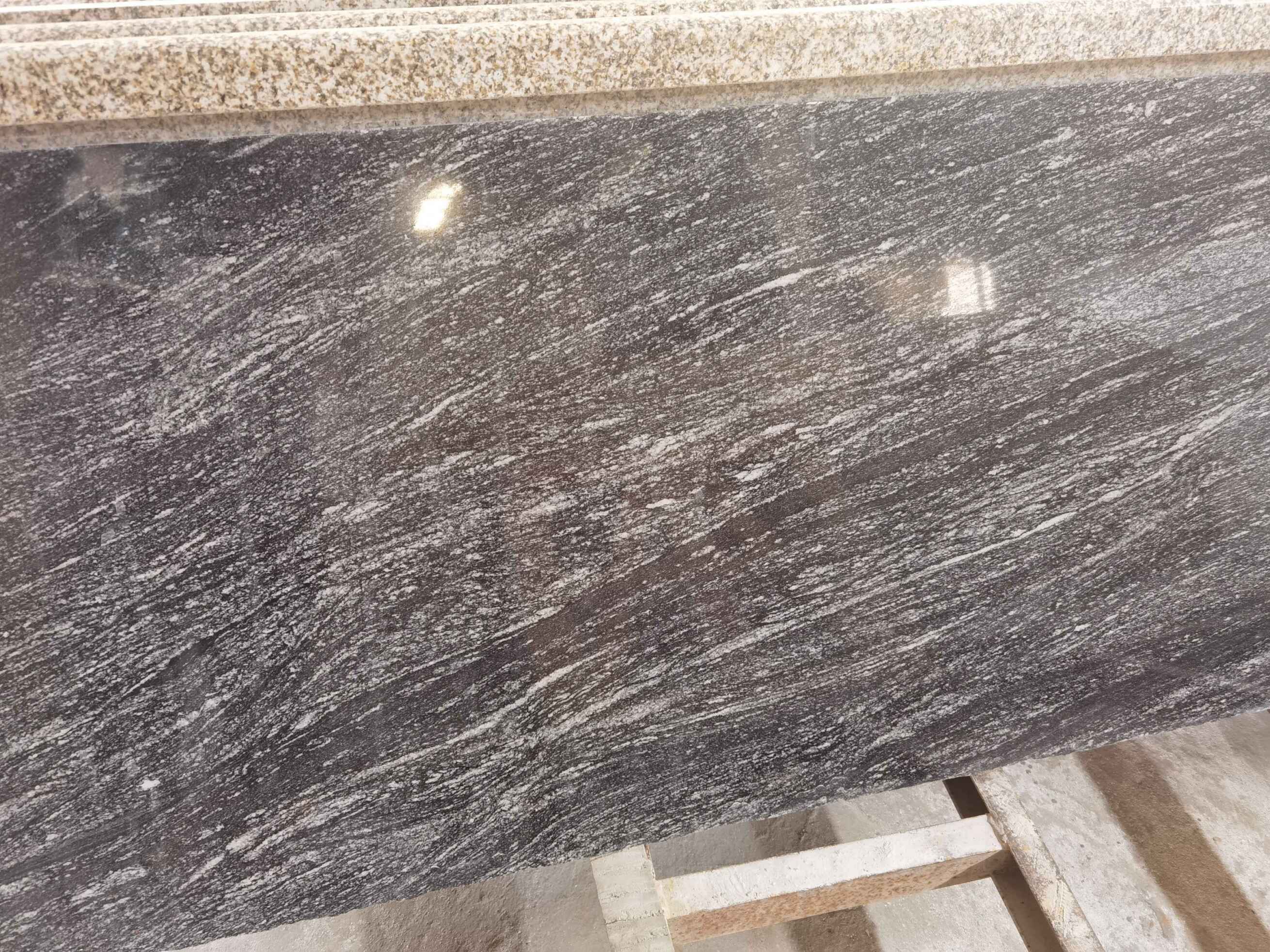 black snowflake granite