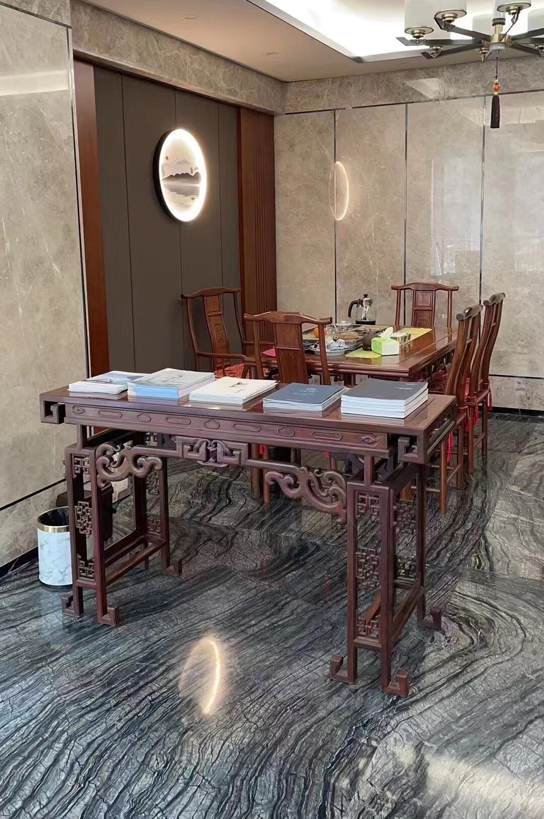 antique wooden marble