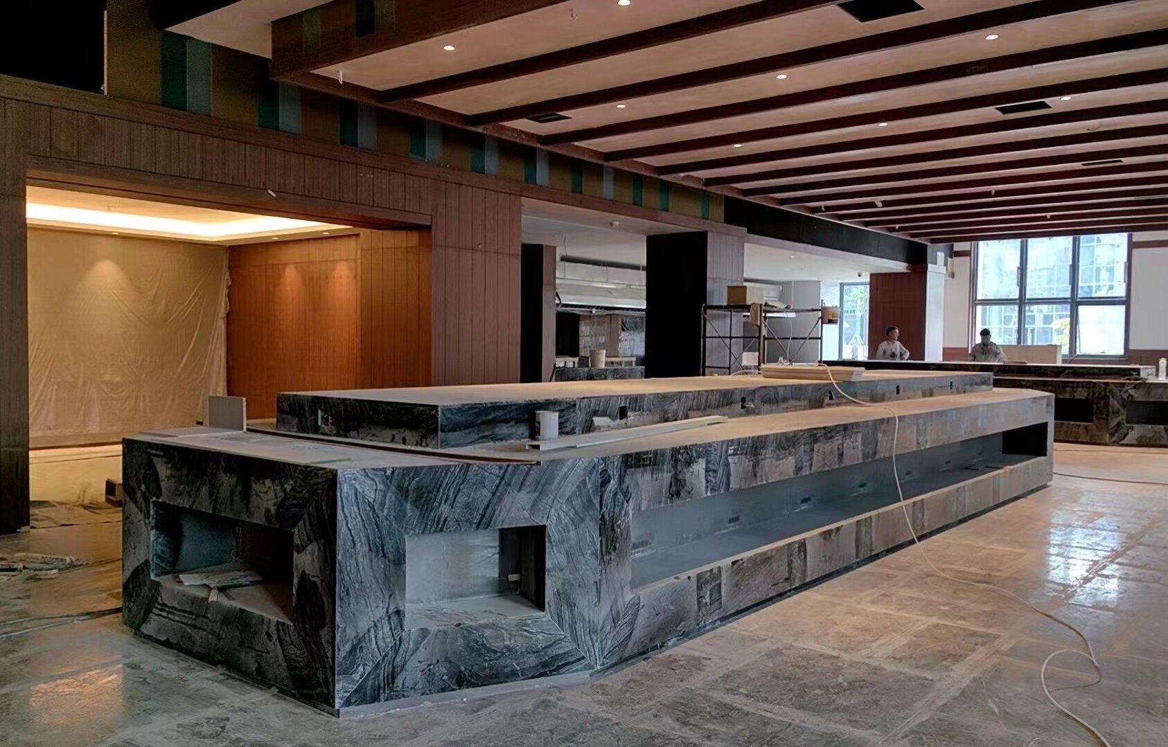 antique wooden marble stone