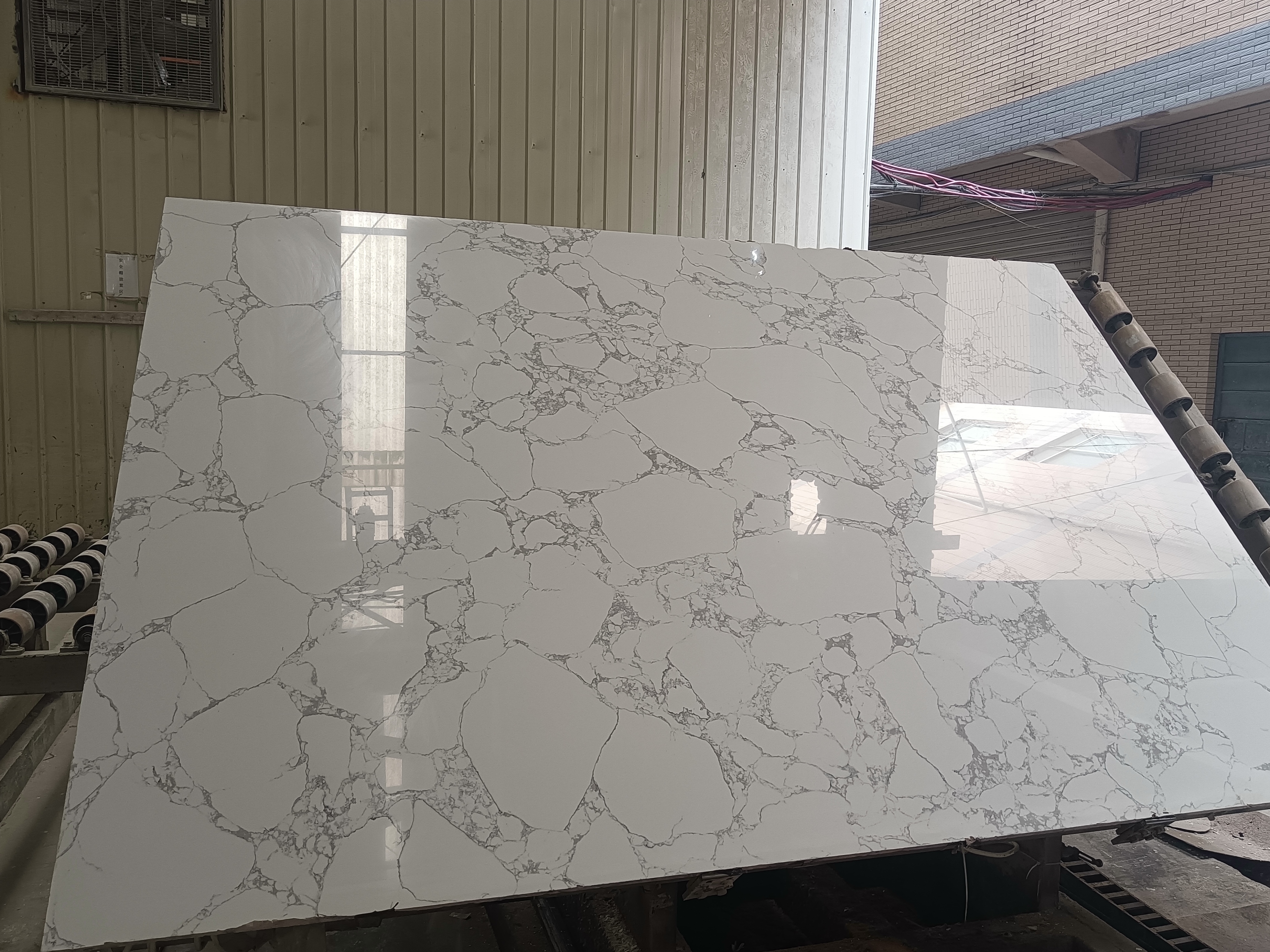 Calacatta witte kunstmatige marmeren plaat en tegel