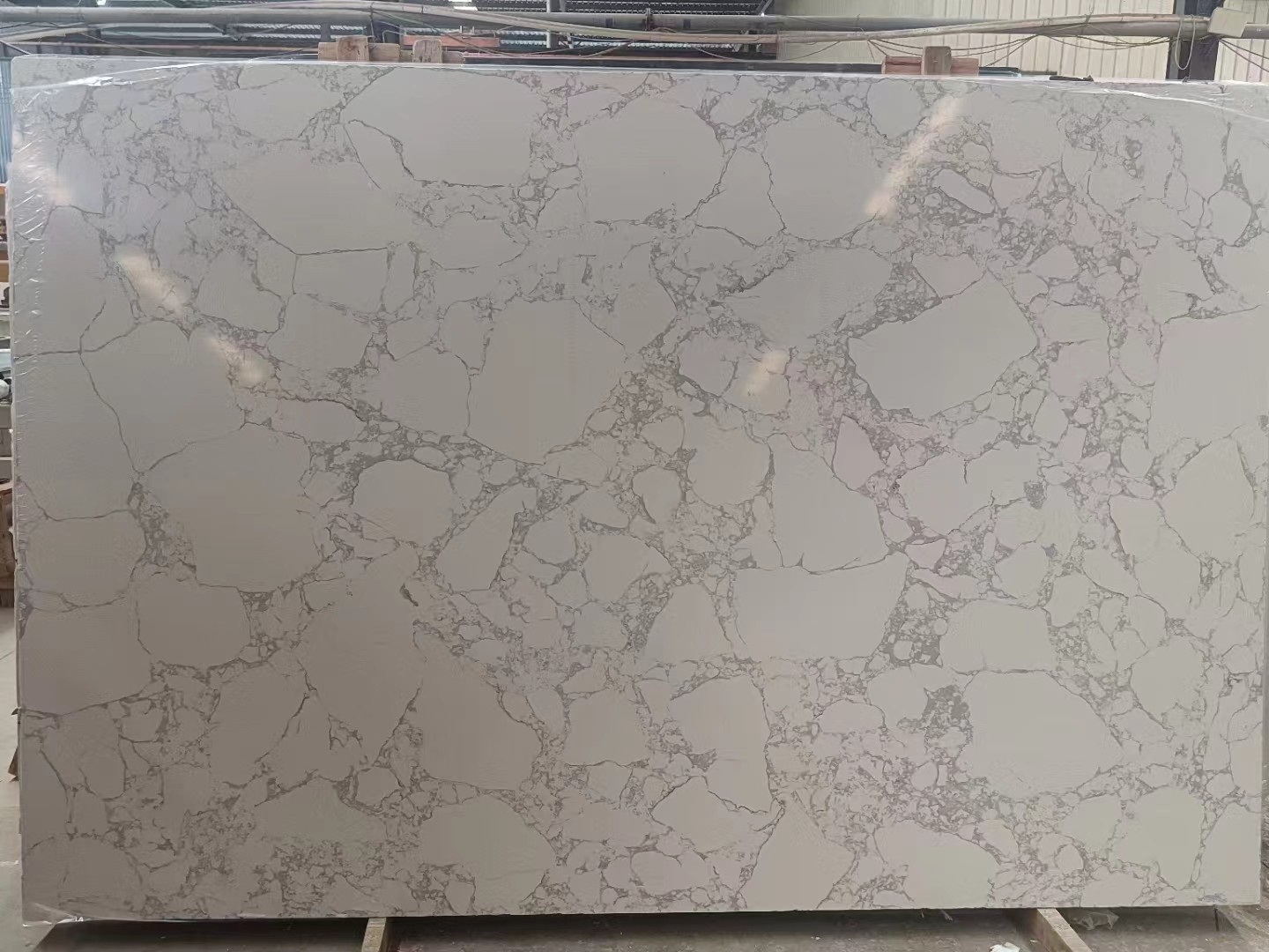 calacatta white artificial marble slab