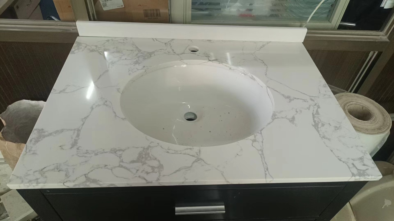 calacatta white artificial marble slab