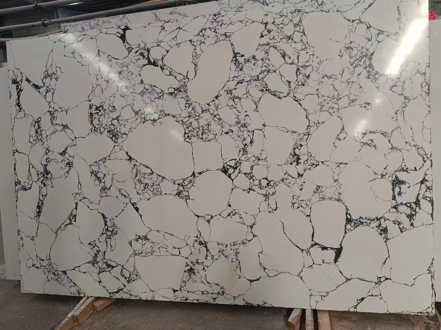 panda white artificial marble slab