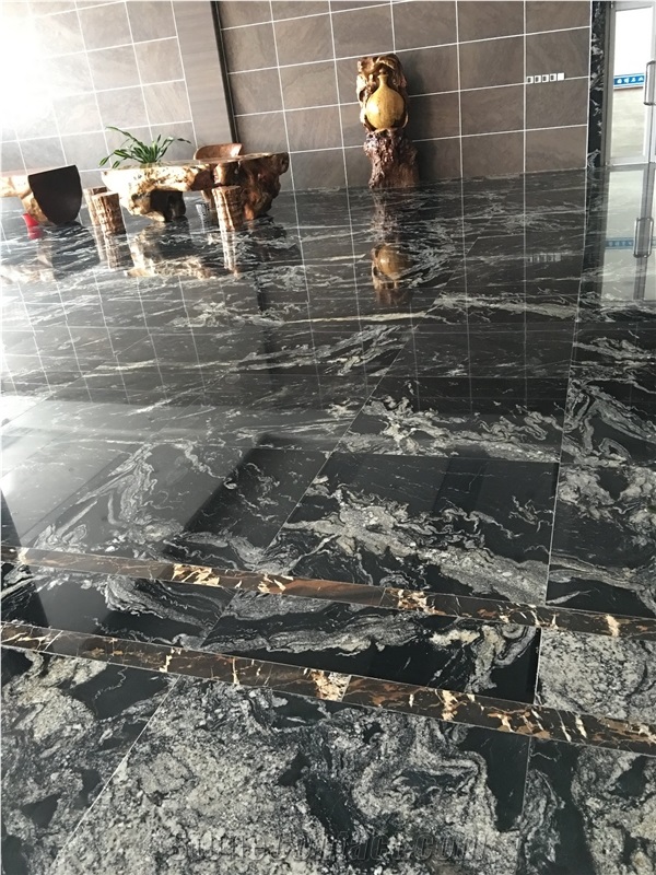 silk fantasy black granite
