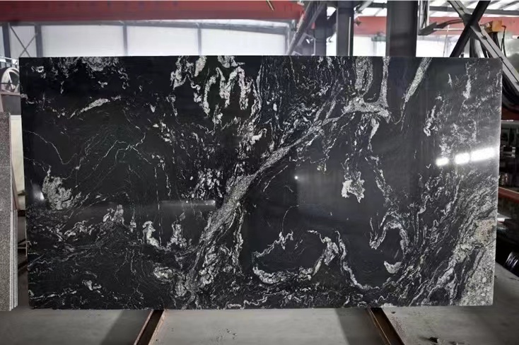 fantasy white black granite