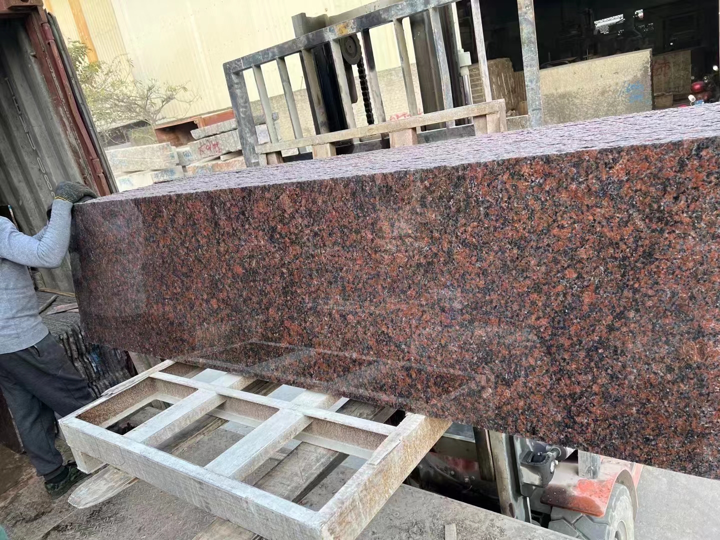 tan brown granite countertop