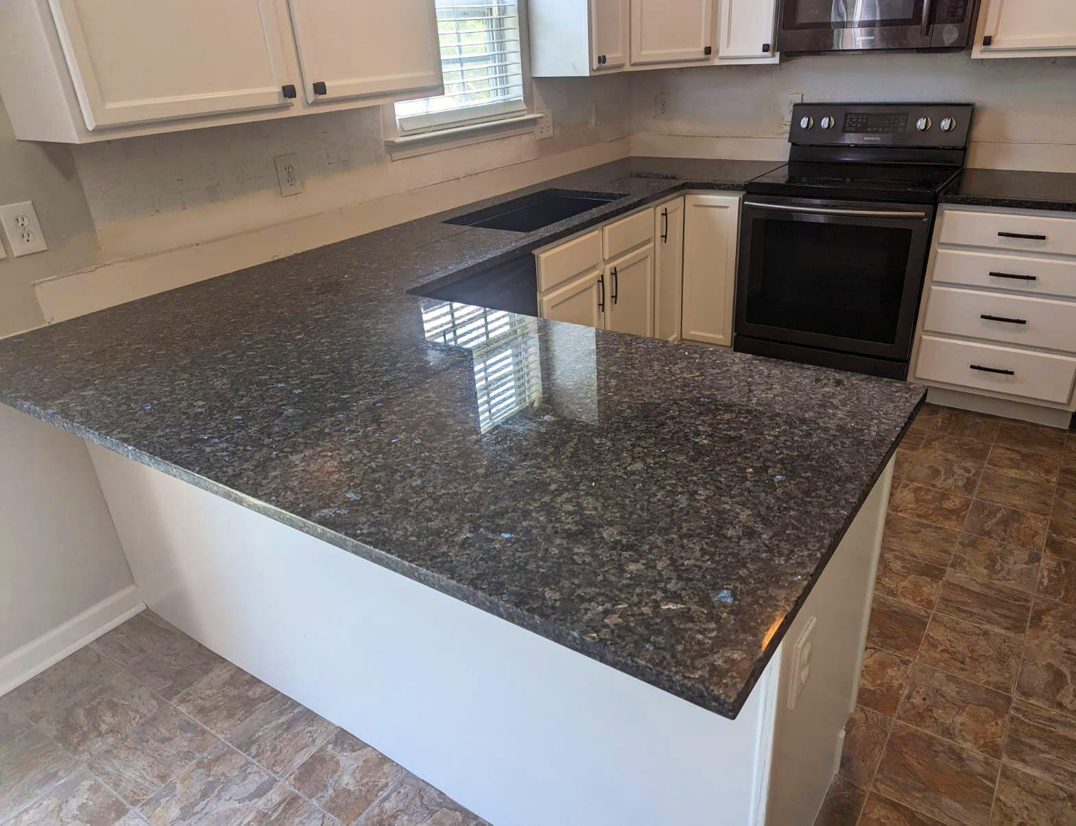 blue granite slab
