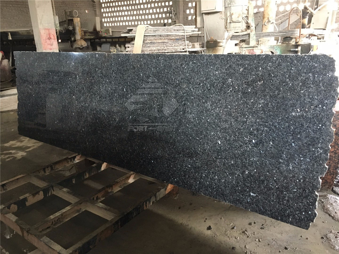 Blue Pearl granieten plaat aanrecht