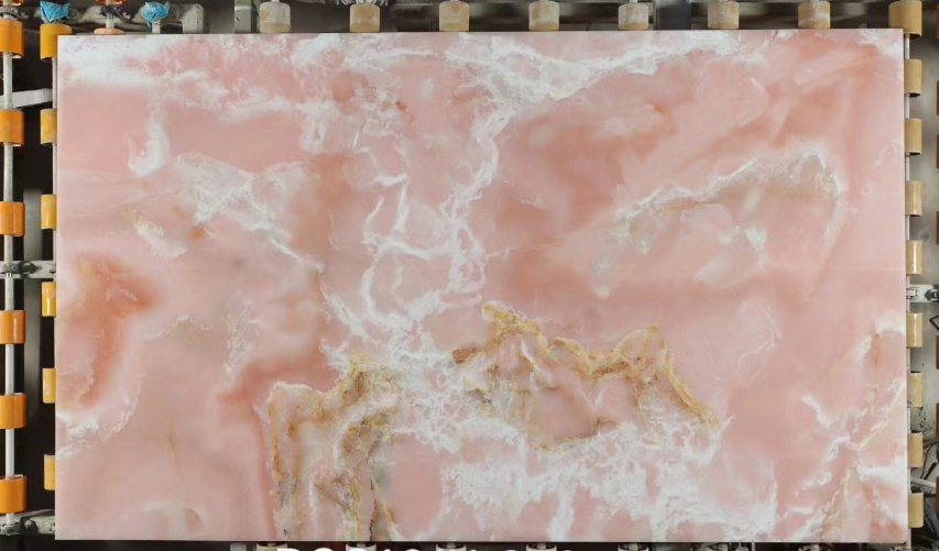 Roze Onyx marmeren plaat en aanrecht