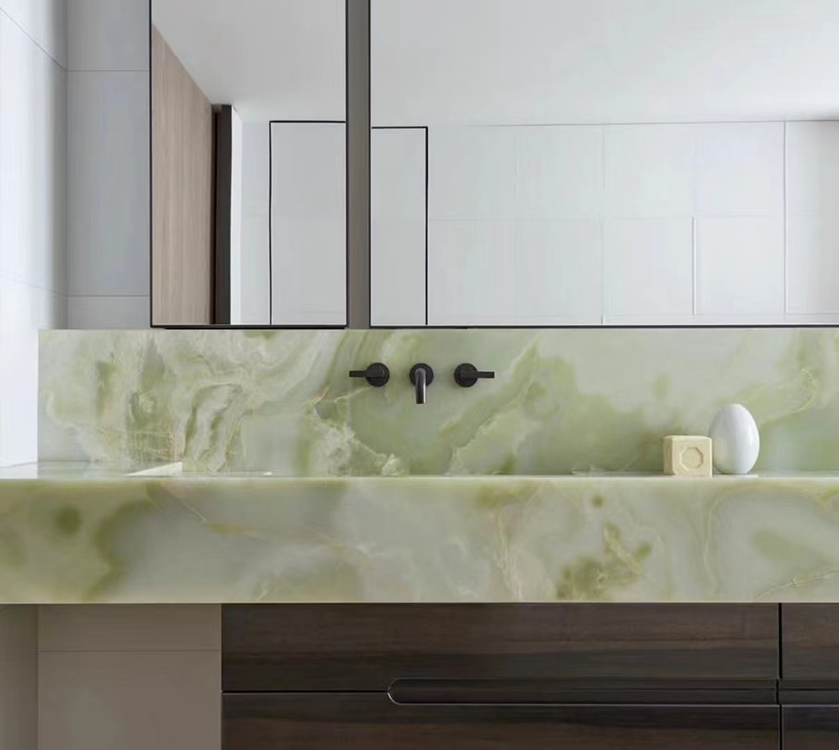 Groene Onyx marmeren plaat en tegel