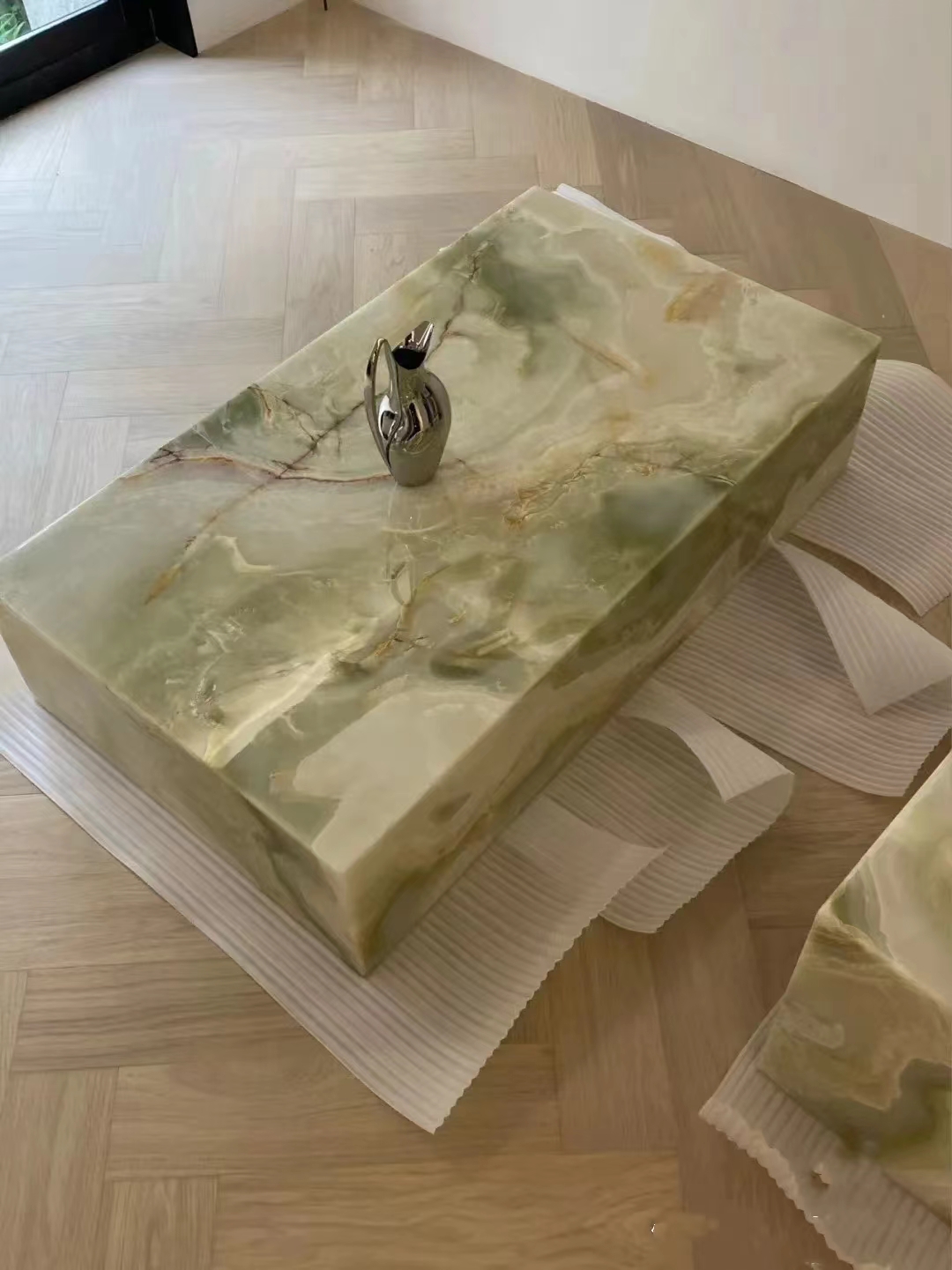 Groene Onyx marmeren plaat en tegel